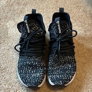 Reebok Black and White Speckled Sneakers